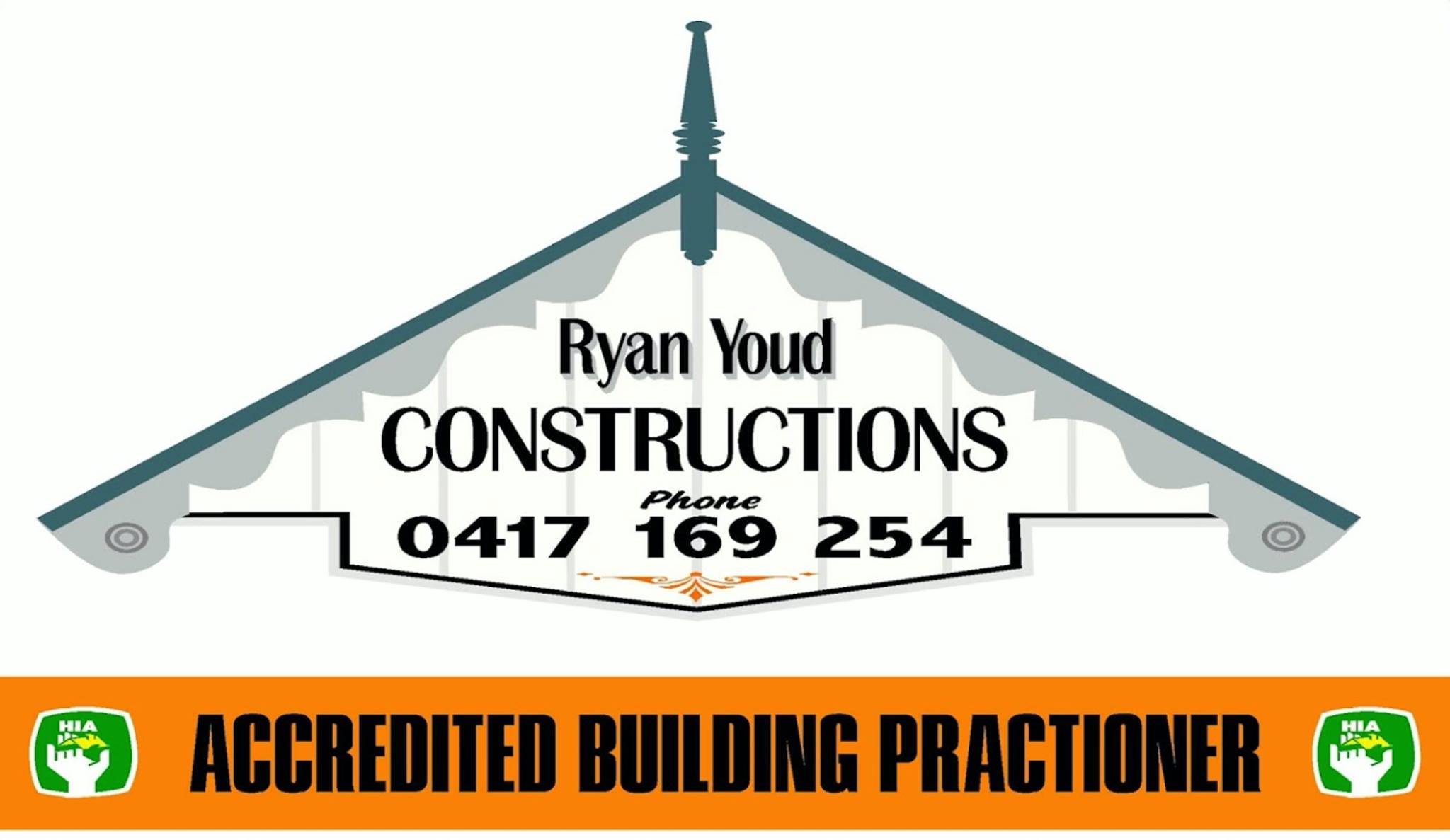 Ryan Youd Constructions. Phone 0417 169 254. HIA Accredited Building Practioner.